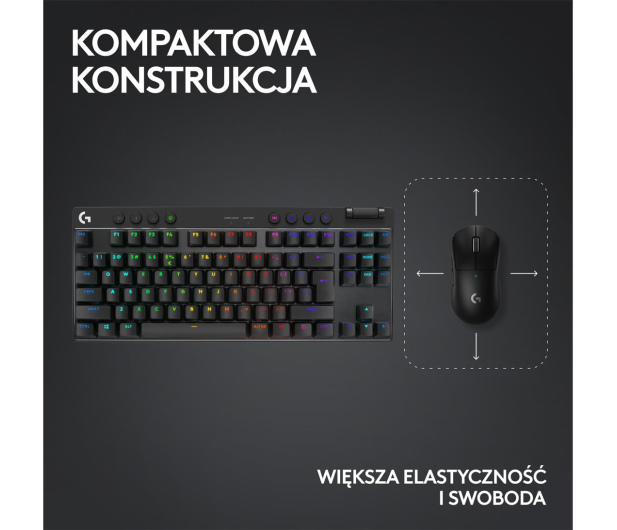 LOGITECH G PRO X TKL Lightspeed Tactile czarny 920-012136 - 1172772 - zdjęcie 12